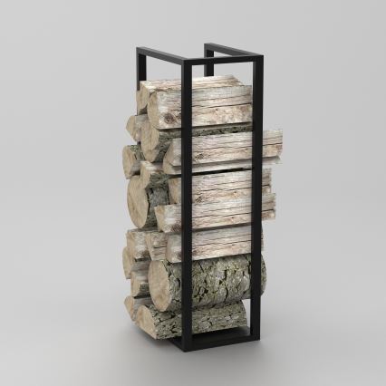 Support métallique pour bois 100x30 cm noir