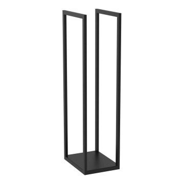 Support métallique pour bois 120x40 cm noir