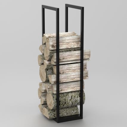 Support métallique pour bois 120x40 cm noir