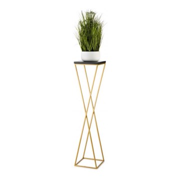 Support pot de fleur LOFT 100x24 cm doré/noir