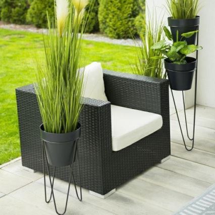 Support pot de fleur LOFT 50x30 cm noir