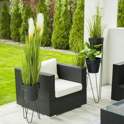 Support pot de fleur LOFT 50x30 cm noir