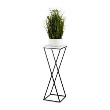 Support pot de fleur LOFT 70x24 cm noir/blanc