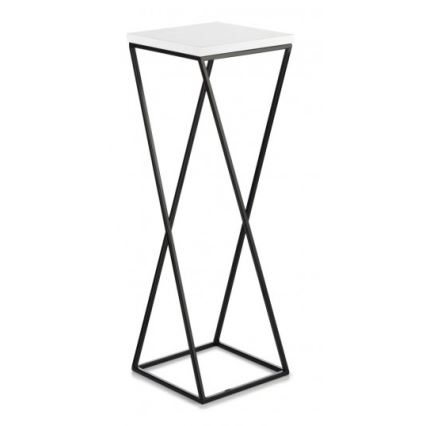 Support pot de fleur LOFT 70x24 cm noir/blanc
