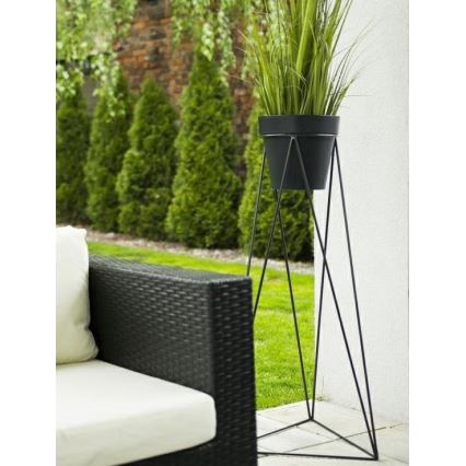 Support pot de fleur TRIANGL 90x50 cm noir