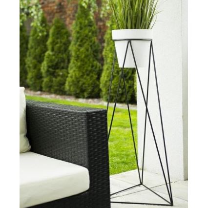 Support pot de fleur TRIANGL 90x50 cm noir