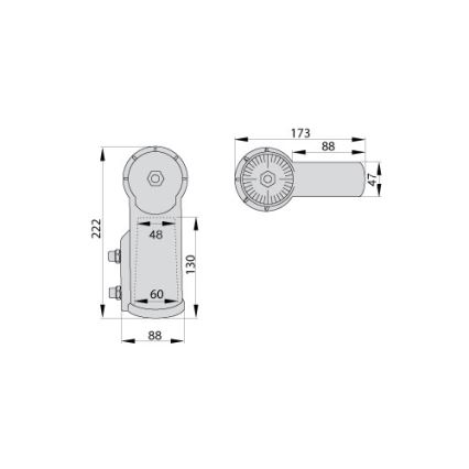 Support pour lampadaire gris IP44