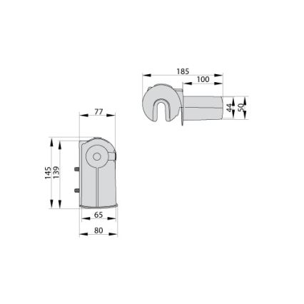 Support réglable pour lampe de rue IP44 Ø 53-60 mm, gris