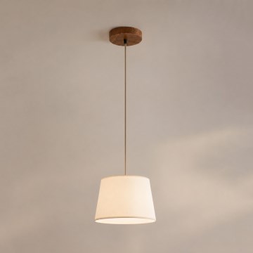 Suspension à câble AIDA 1xE27/15W/230V Ø 25 cm chêne/crème
