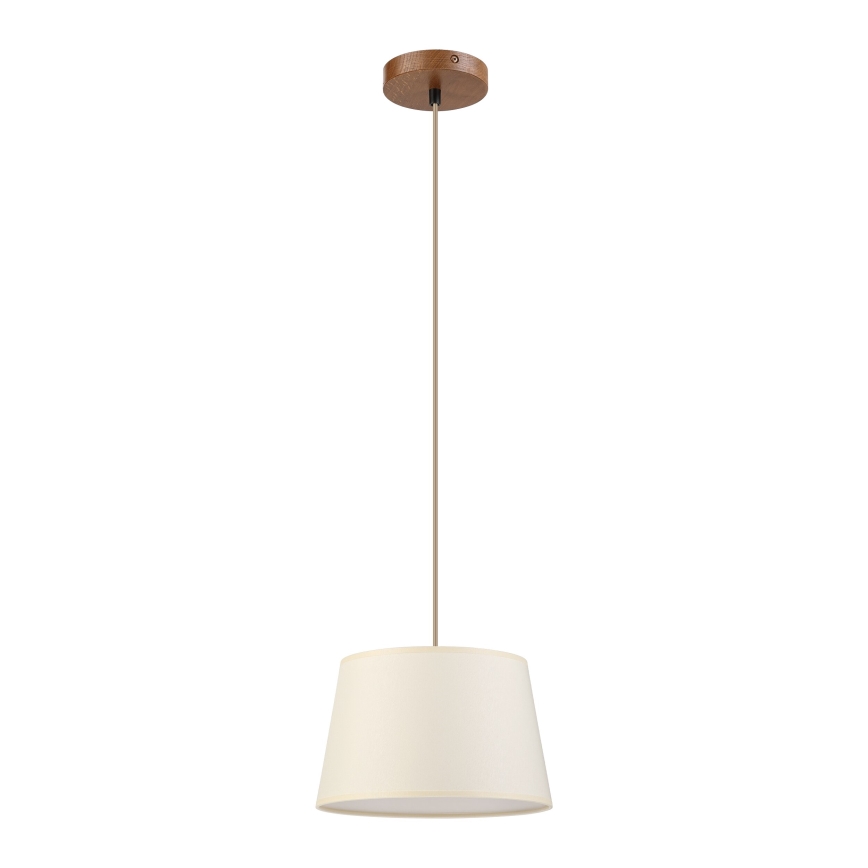 Suspension à câble AIDA 1xE27/15W/230V Ø 25 cm chêne/crème