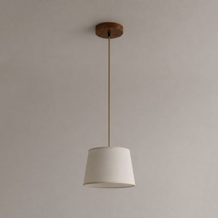 Suspension à câble AIDA 1xE27/15W/230V Ø 25 cm chêne/crème
