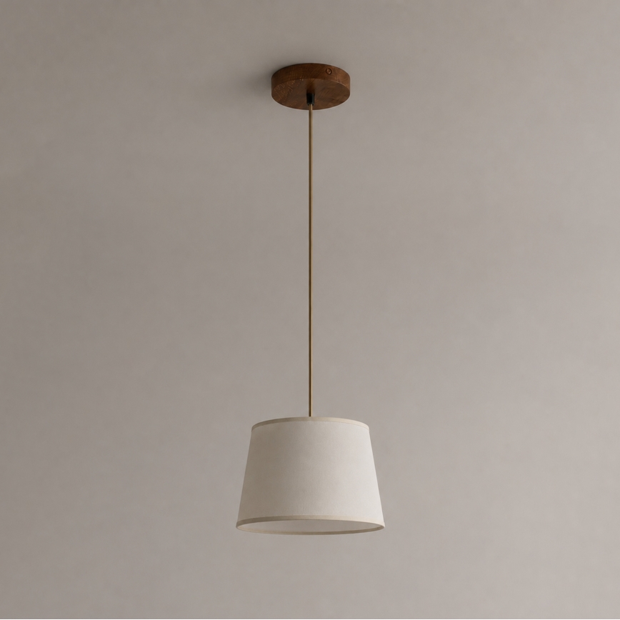 Suspension à câble AIDA 1xE27/15W/230V Ø 25 cm chêne/crème