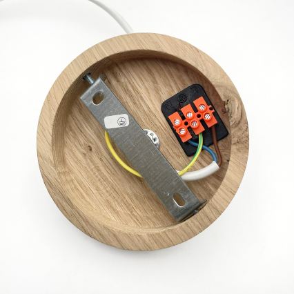 Suspension à câble AIDA 1xE27/60W/230V Ø 35 cm chêne/blanc