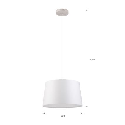Suspension à câble AIDA 1xE27/60W/230V Ø 35 cm chêne/blanc