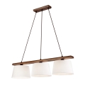 Suspension à câble AIDA 3xE27/60W/230V noyer