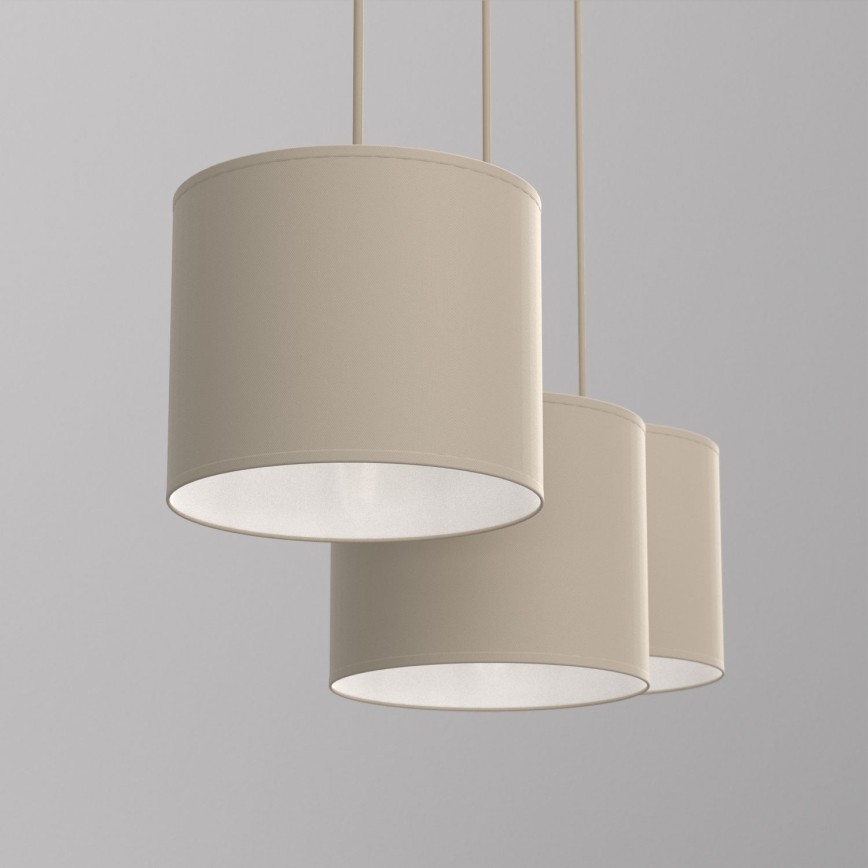 Suspension à câble ARDEN 3xE27/15W/230V beige
