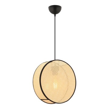 Suspension à câble BIG DRUM 1xE27/60W/230V beige/noir