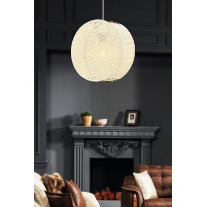 Suspension à câble BIG DRUM 1xE27/60W/230V crème