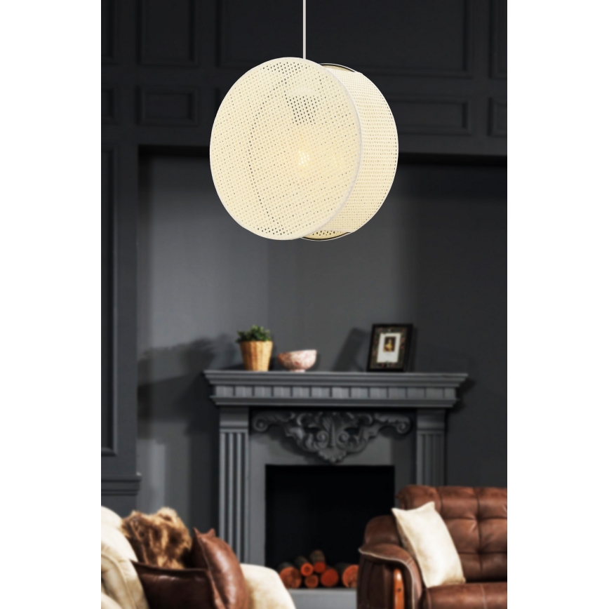 Suspension à câble BIG DRUM 1xE27/60W/230V crème