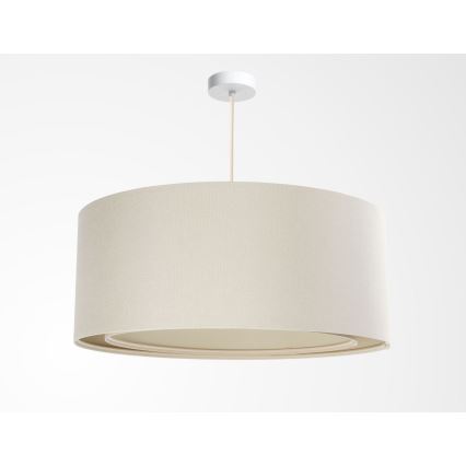Suspension à câble BOHO TRINITI 1xE27/60W/230V Ø 50 cm crème