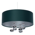 Suspension à câble BUBBLE 1xE27/60W/230V, diam. 40 cm, vert