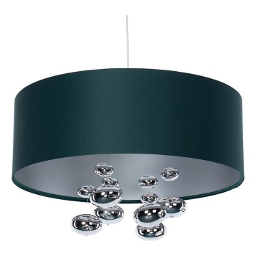 Suspension à câble BUBBLE 1xE27/60W/230V, diam. 40 cm, vert