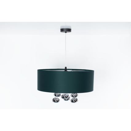 Suspension à câble BUBBLE 1xE27/60W/230V, diam. 40 cm, vert