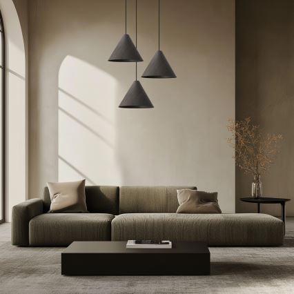 Suspension à câble CONO 1xE27/40W/230V – placage en ébène