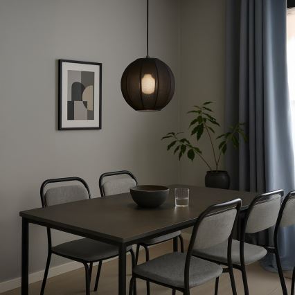 Suspension à câble DANA 1xE27/15W/230V Ø 25 cm noir