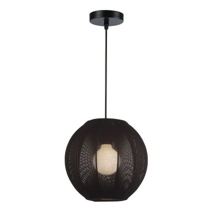 Suspension à câble DANA 1xE27/15W/230V Ø 25 cm noir