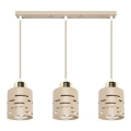 Suspension à câble ELEN 3xE27/35W/230V beige/doré