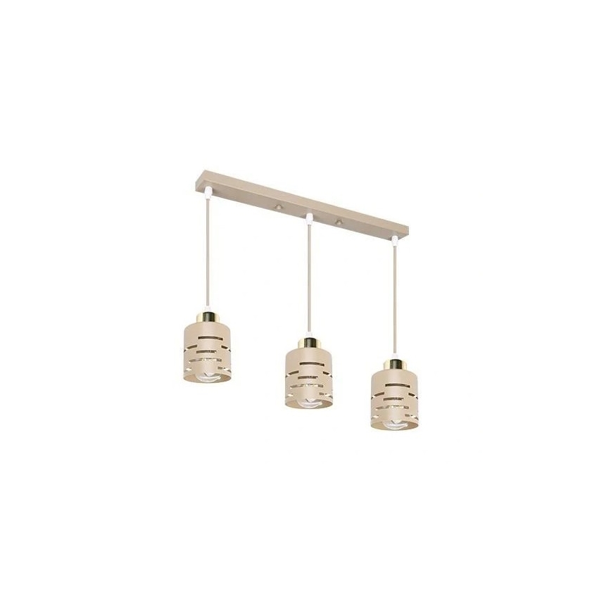 Suspension à câble ELEN 3xE27/35W/230V beige/doré