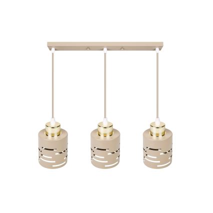 Suspension à câble ELEN 3xE27/35W/230V beige/doré