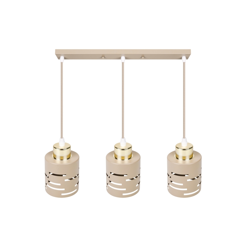 Suspension à câble ELEN 3xE27/35W/230V beige/doré