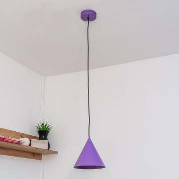 Suspension à câble ETNA 1xE27/15W/230V Ø 18,5 cm violet