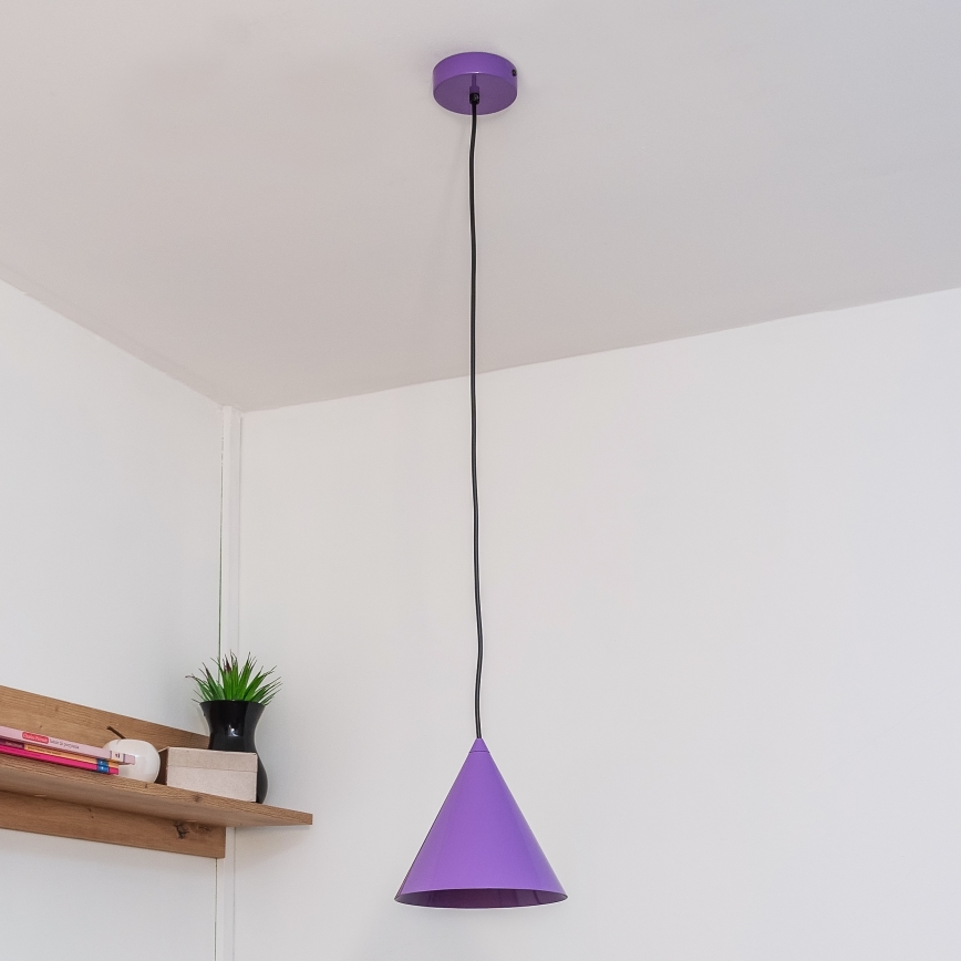 Suspension à câble ETNA 1xE27/15W/230V Ø 18,5 cm violet