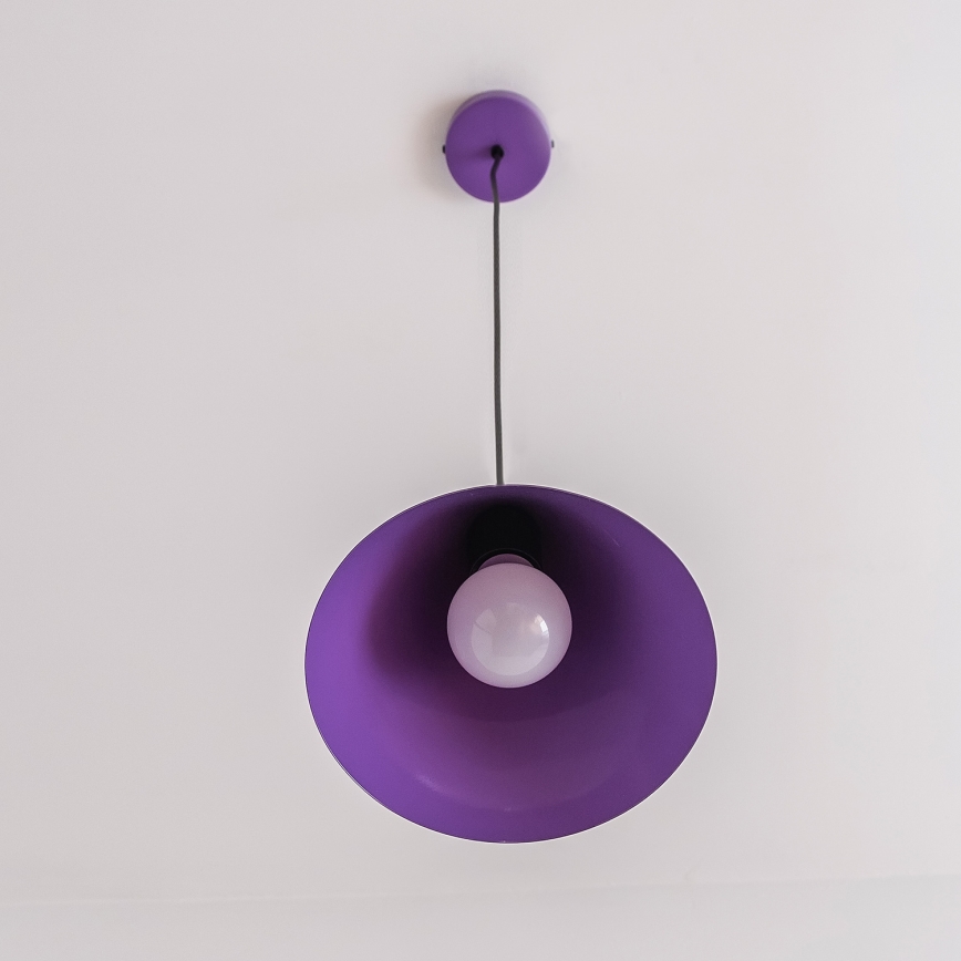 Suspension à câble ETNA 1xE27/15W/230V Ø 18,5 cm violet