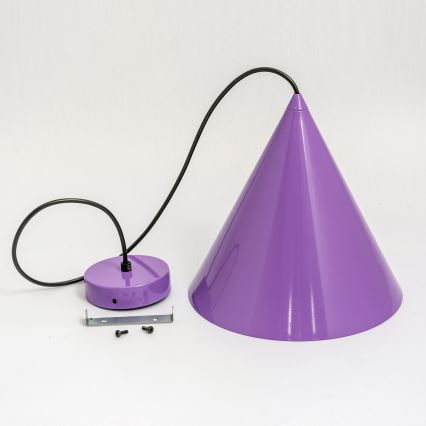 Suspension à câble ETNA 1xE27/15W/230V Ø 18,5 cm violet