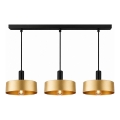 Suspension à câble HAKI 3xE27/60W/230V dorée/noire