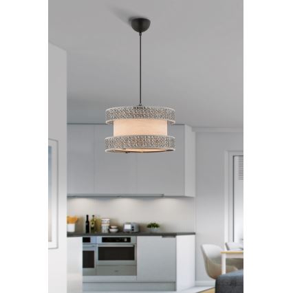 Suspension à câble HALO 1xE27/60W/230V beige/gris