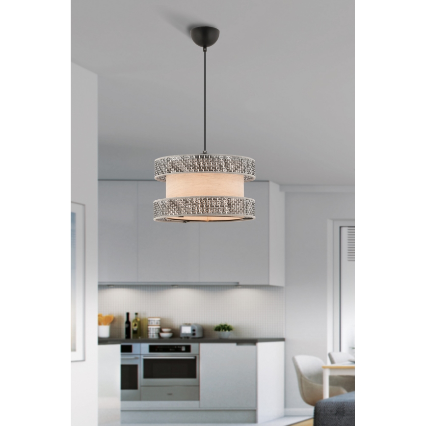 Suspension à câble HALO 1xE27/60W/230V beige/gris