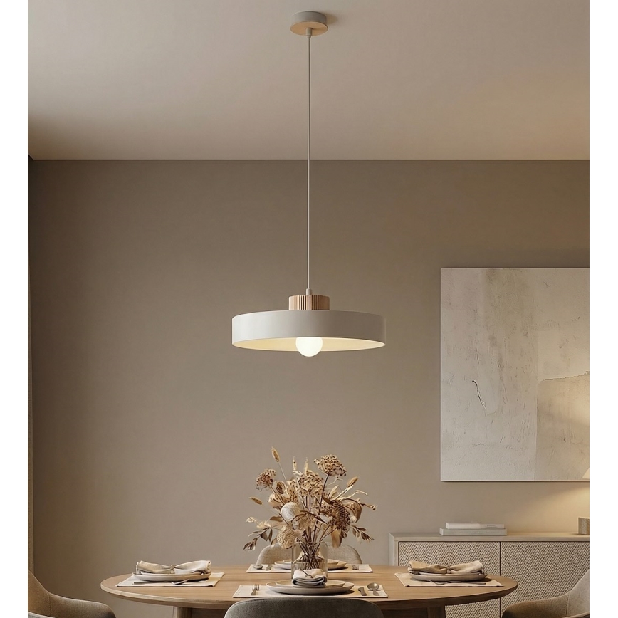 Suspension à câble KIVI 1xE27/15W/230V blanche