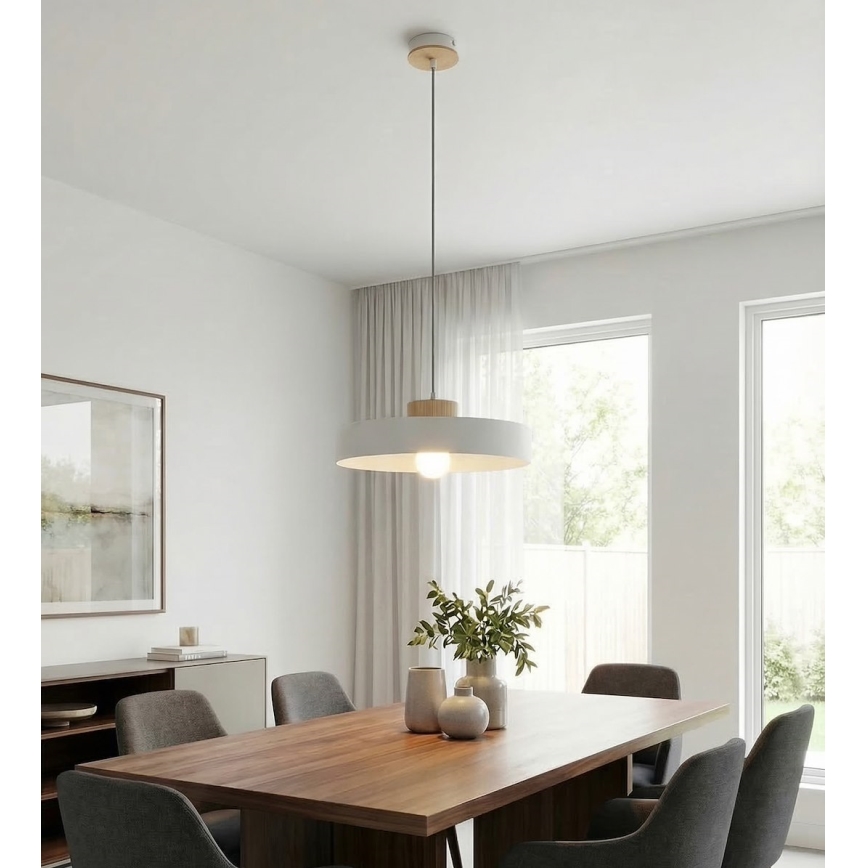 Suspension à câble KIVI 1xE27/15W/230V blanche