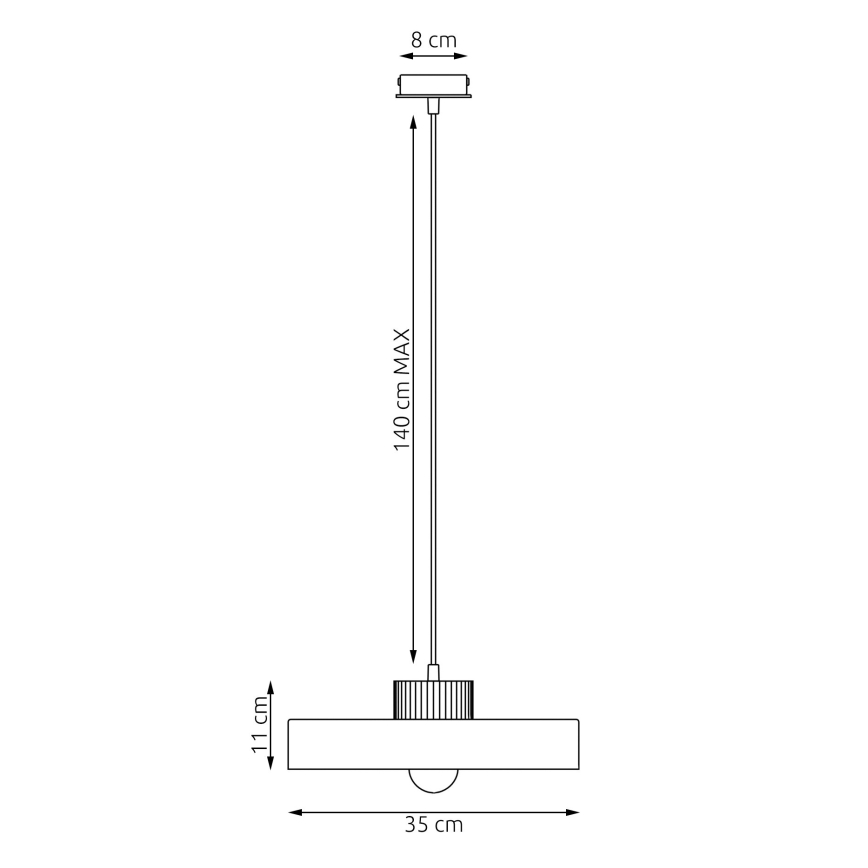 Suspension à câble KIVI 1xE27/15W/230V blanche