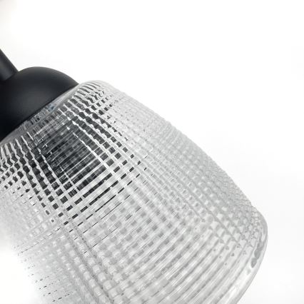 Suspension à câble LEANDRA 3x E27/15 W/230 V chêne/noir