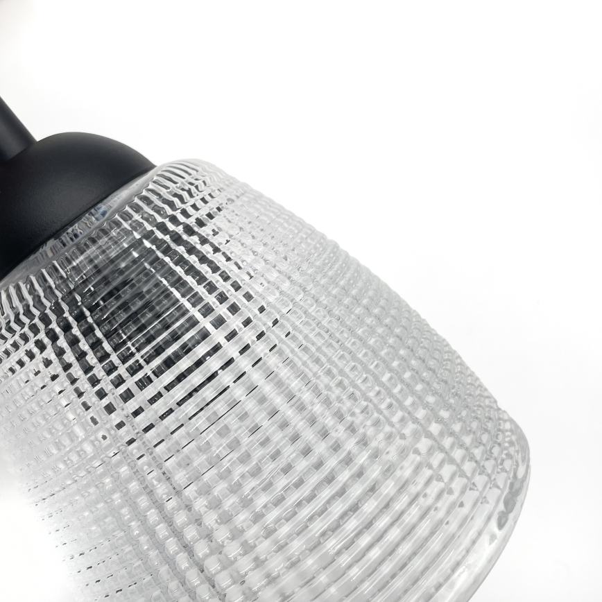 Suspension à câble LEANDRA 3x E27/15 W/230 V chêne/noir