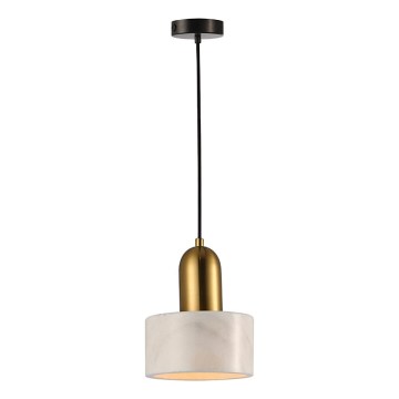 Suspension à câble MARBLE 1xE27/60W/230V doré/blanc/effet marbre