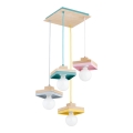 Suspension à câble MIKO 3xE27/15W/230V multicolore