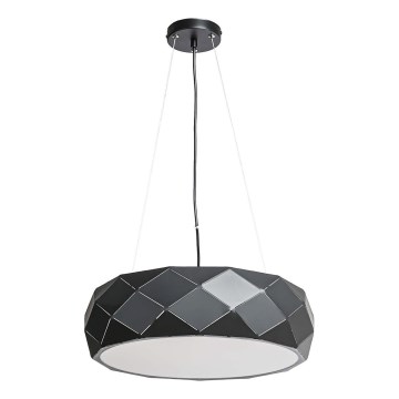 Suspension à câble REUS 3xE27/40W/230V Ø 47 cm noire