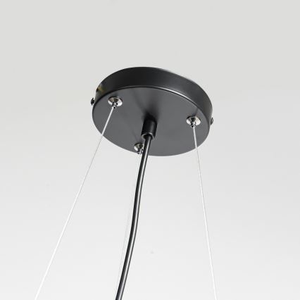 Suspension à câble REUS 3xE27/40W/230V Ø 47 cm noire